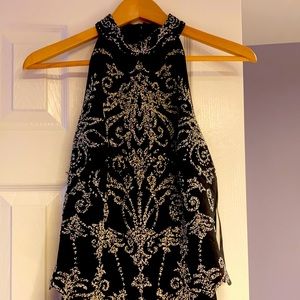 Black long evening dress